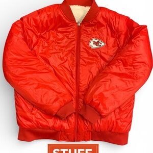 Men's Red Kansas City Chief Bomber Jacket (item#ryan)